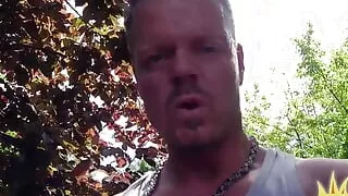 Public fucked MILF in stockings drilled outdoor by sex date