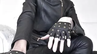 Leather Mistress: Hot Jerk off Game!