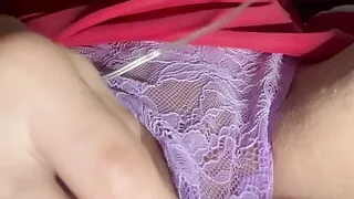Big wet clit rubbing orgasm