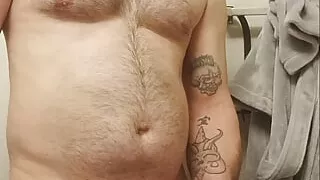 Cum crank my cock in a steam shower