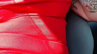 Tommy Drives and She Gives Him a Blowjob Then They Stop to Fuck