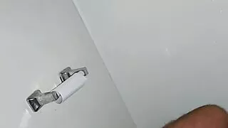 Bathroom squirt, piss, and cumshot. Wet cocktail
