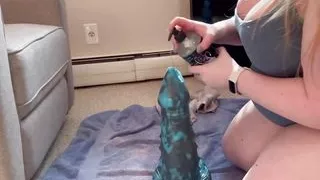 Fucking my ass with my largest bad dragon dildo yet!
