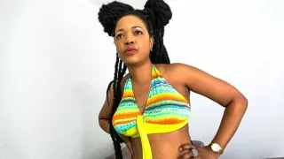 African Casting - Curvy Afro Slut Expertly Guzzling The Big Dick Agent