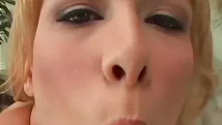 One Dirty Blonde and Two Hard Cocks Are a Recipe for a Massive DP