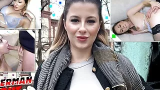 GERMAN SCOUT - German Gamer Girl Mia Minou Pickup for Casting Fuck in Munich