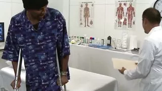She Is a Doctor and Is Checking Her Patients Massive Black Cock with Her Mouth