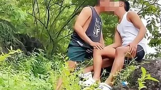Couple Gay Asian Handsome Sucking Dick Outdoor