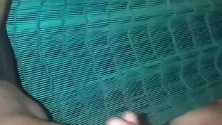 young latin man runs out of power at home and masturbates waiting for it to arrive soon