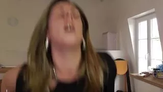 Two naughty gorgeous cousins compete for a guy and share his cock and get hard screwed up and sodomized in a hot FFM threesome a