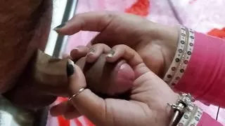 Blowjob for the First Time After Marriage