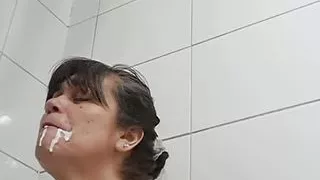 hot stepson threw a lot of accumulated milk at me, I want more