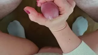 Jerking off together with wife