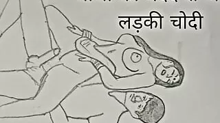 Bhabhi ki madad se jawan ladki chodi