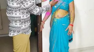 Happy Holi Komal Bhabhi, don't apply color like this on me brother-in-law