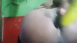 Ass pushing with toy sex
