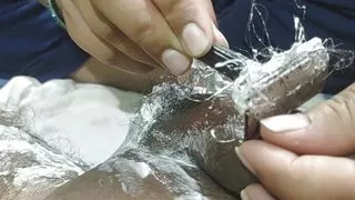 Step mom teaches Step son how to clean himself