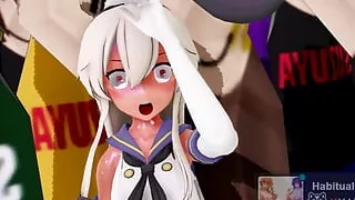 mmd r18 Suzuya and Shimakaze Lamb Sex Dance public NTR r-18 3d hentai