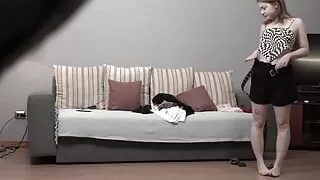 Secret camera stripping teen babe