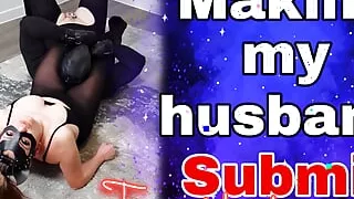 Femdom Mixed Wrestling Bondage BDSM Female Domination Pantyhose Nylon Real Homemade Milf Stepmom