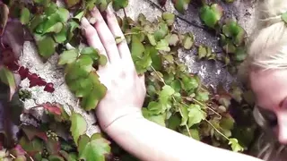 A Blonde Fairy Loves Getting a Dick Treatment and a Facial in the Garden