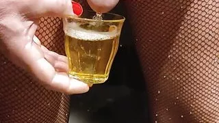 Wife films video of her cuckold drinking piss