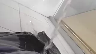 A slave of mine wanted me to wash her favorite T-shirt with my champagne.