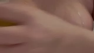 Ribbing Some Oil on My Big Tits