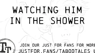 Gay Audio Fantasy: Jerking off while he's in the shower