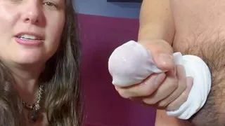 Nylon Stocking Cock Fucks Wet Pussy & Cumshot