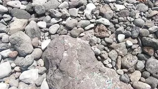 My Naked Short-haired Wife Sucks My Cock Outdoor on a Beach