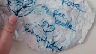 My piss  wanted me to piss for her, I did that because I had to go to the toilet very urgently.