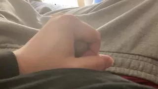 Giving my thick cock a feel