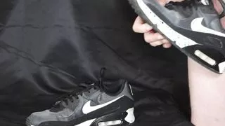 I masturbate and I cum on my sneakers