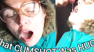 Enormous Cumshot In My Mouth Almost Made me GAG