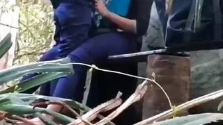 Indian Cheating Girlfriend Sex in Outdoor Jungle with Boyfriend