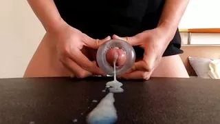 Cute boy secretly masturbates in the room and squirts on camera