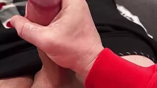 High value man jacks off at home.