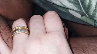 Widow step mom hand touched step son big cock