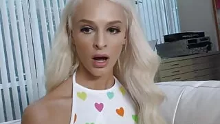 BJ skinny babe with tattoos sucks in amateur POV action