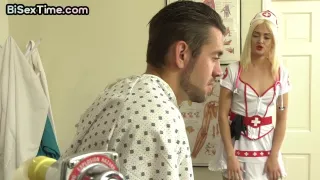 Hospital bisexual threesome FMM with raunchy babe