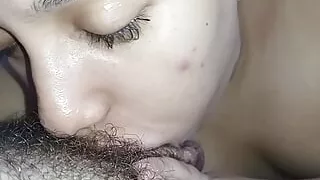 CLOSE UP slut sucking deep with her magic mouth,making any cock crazy horny for her