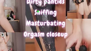 Dirty panties Sniffing Masturbating Orgasm
