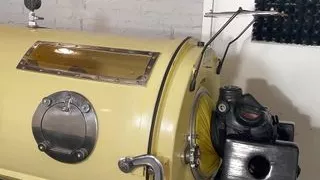 Latex gimp in the Iron Lung