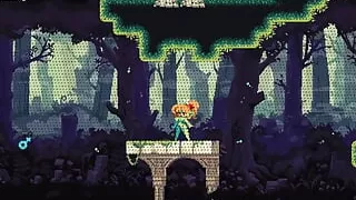 Flip Witch Pixel HENTAI Game Ep.3 cowgirl hot striptease !