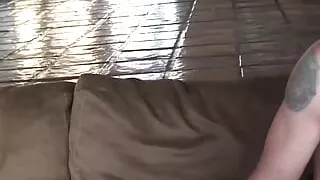 Chick in a Golden Bikini Mounts Her Pussy on a Hard Dong