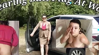 Wore Butt Plug All Day at Work and Showered with Facial