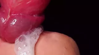 Milk mouth for your COCK, creamy tongue and orgasm