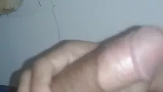 Handjob from my big curvy cock