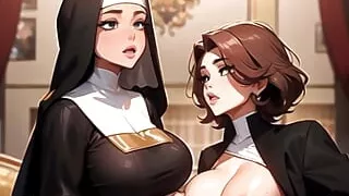 Sexy Hot Nun in Action Ai Porn